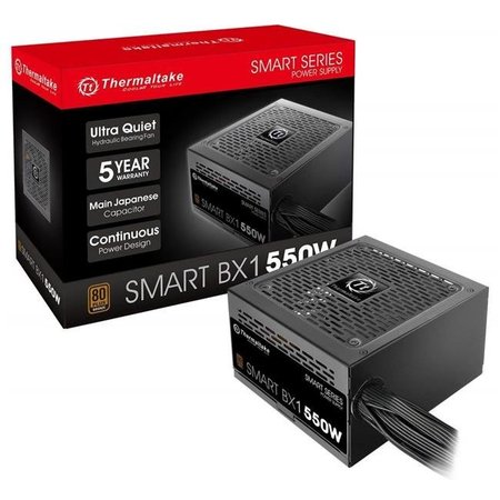 THERMALTAK TECHNOLOGY CO LTD Thermaltake PS-SPD-0550NNFABU-1 Smart BX1 RGB 550W Power Supply; Black PS-SPD-0550NNFABU-1